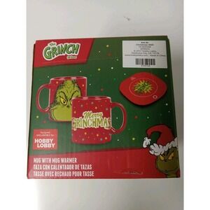 DR SEUSS GRINCH GRINCHMAS 2-sidedCOFFEE MUG AND WARMER NEW HOBBY LOBBY EXCLUSIVE